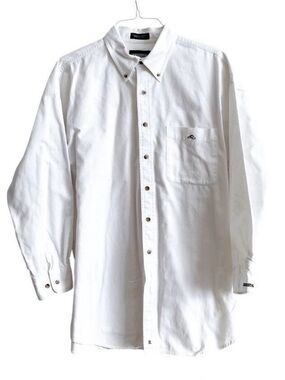 Rodeo-style Resistol Heavy Duty Cotton White Shirt, Extraordinary Fine Tailoring